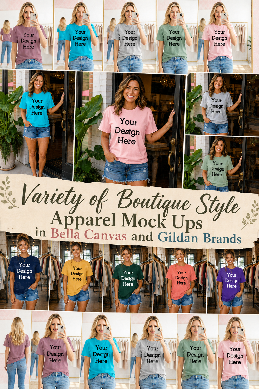 May-June-July Apparel Mock Up Drives (Large Variety of Themes, Brands, and Colors)