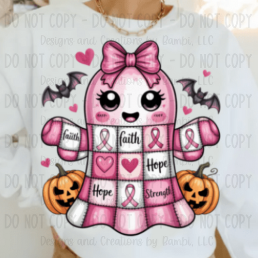 Breast Cancer Patchwork Ghost