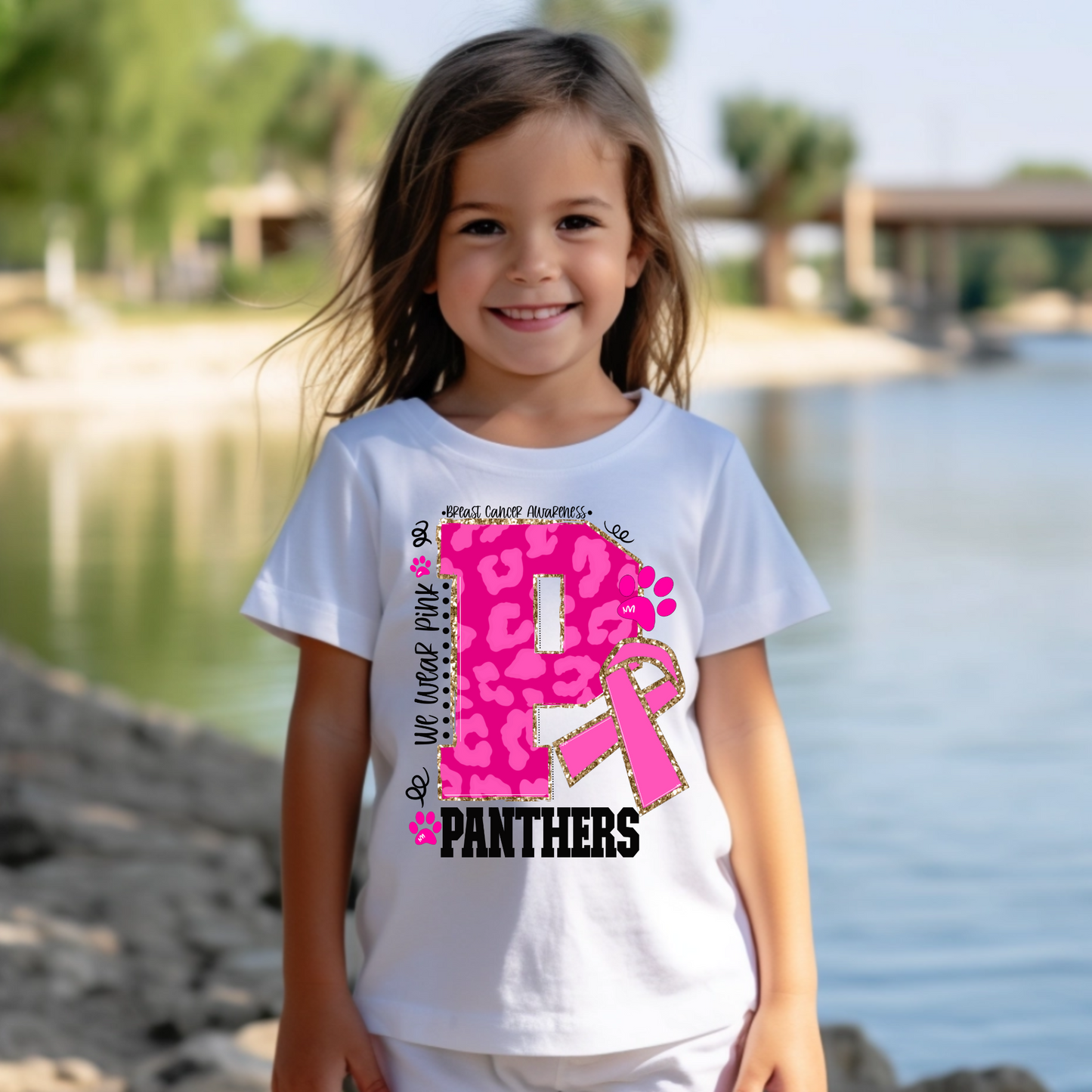 Breast Cancer and Westwood Panthers Completed Shirt