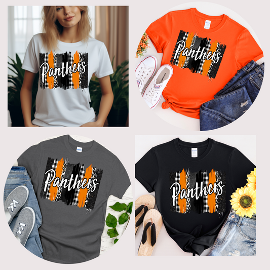 Brushstrokes Light Orange Panthers