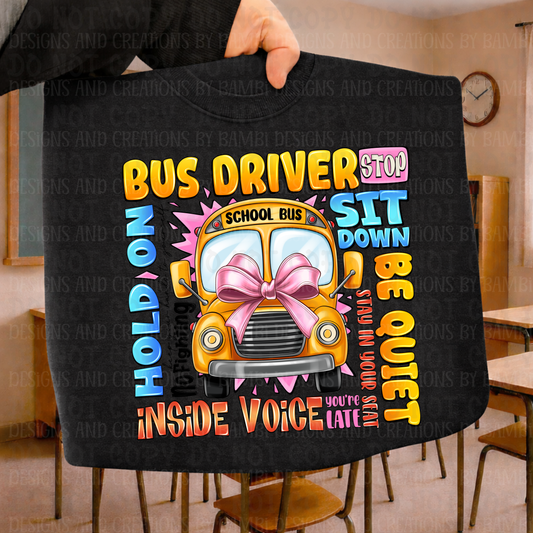 Bus Driver Typography