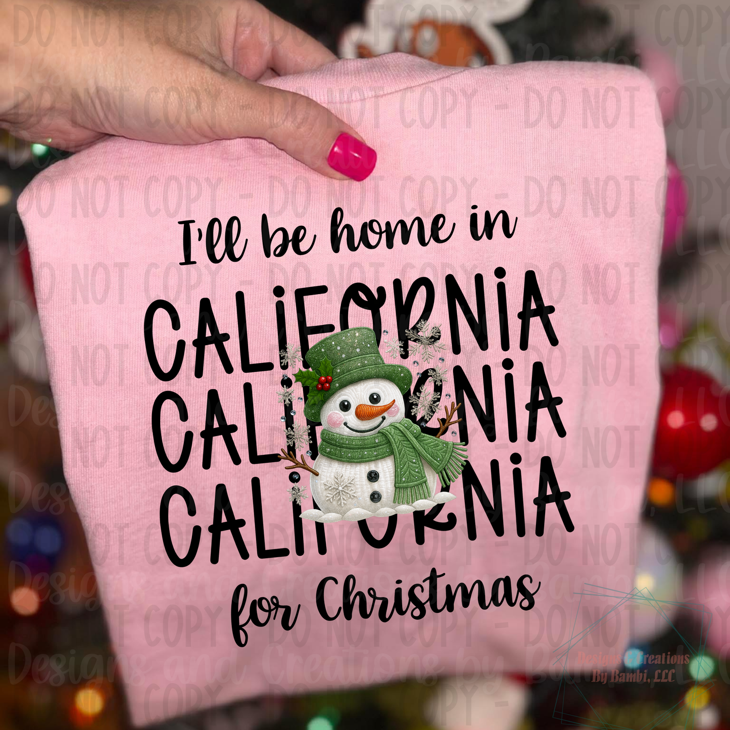 I'll Be Home in States Sage Snowman Black Font Digital Bundle