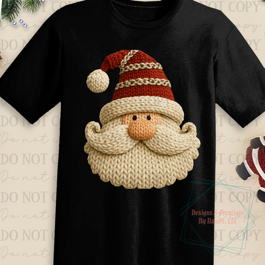Chunky Faux Yarn Santa with Leopard