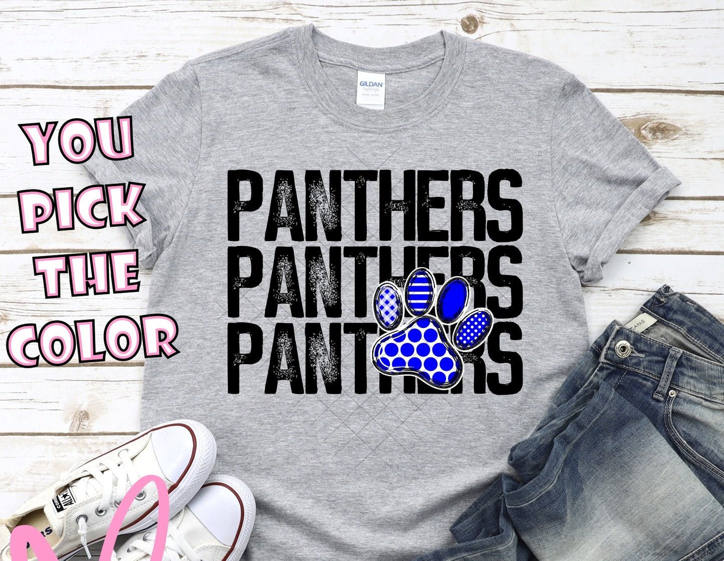 CUSTOM Mascots Stacked with Pawprint Collection