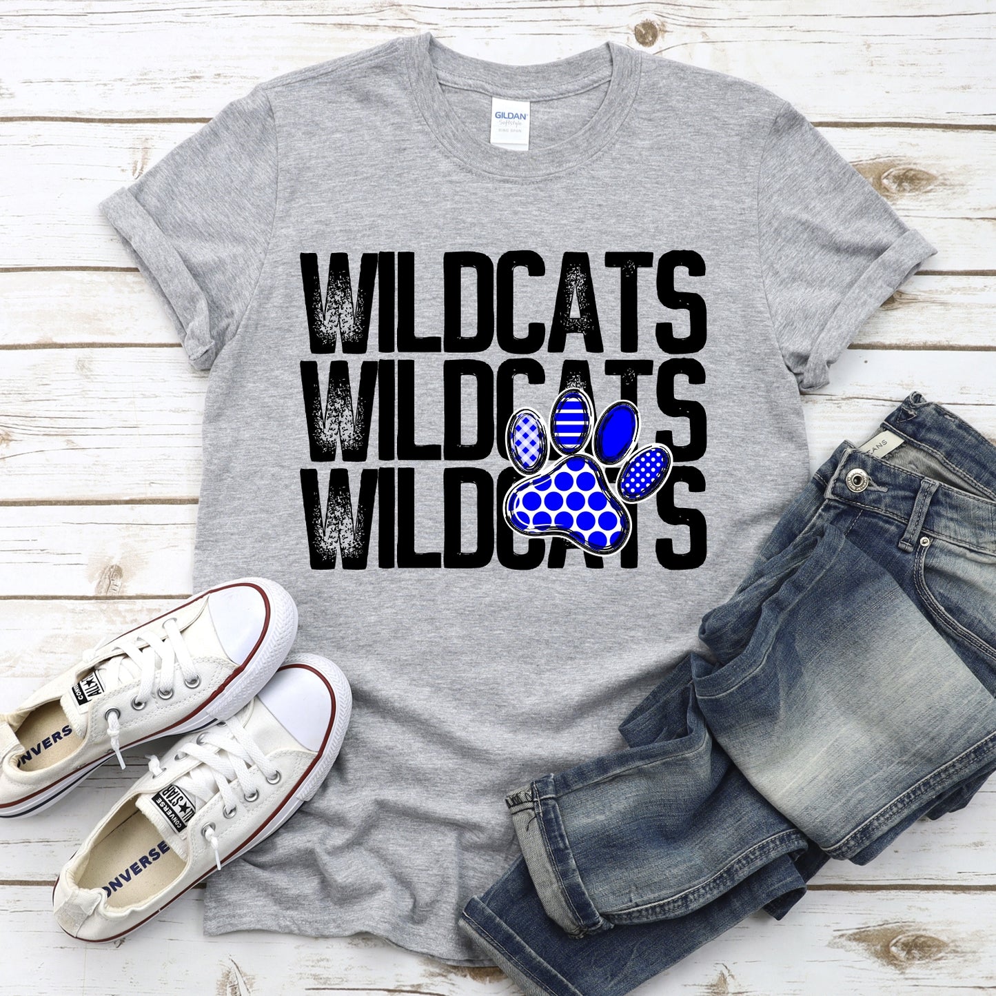 CUSTOM Mascots Stacked with Pawprint Collection