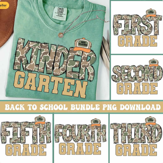 Camo Grade Back to School Collection