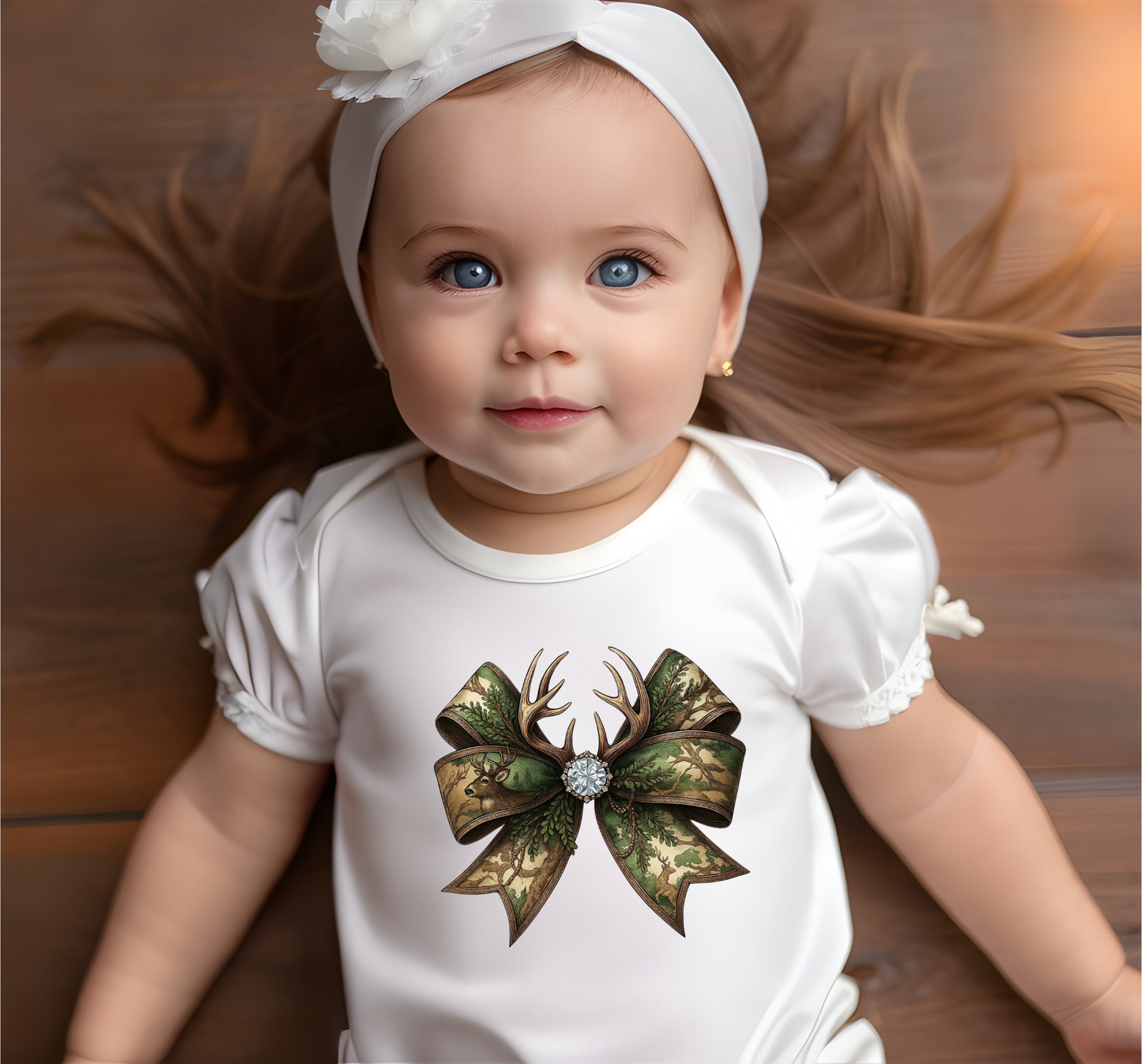 Camo With Antlers Bow