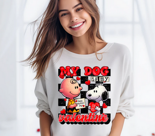 Checkered My Dog Is My Valentine