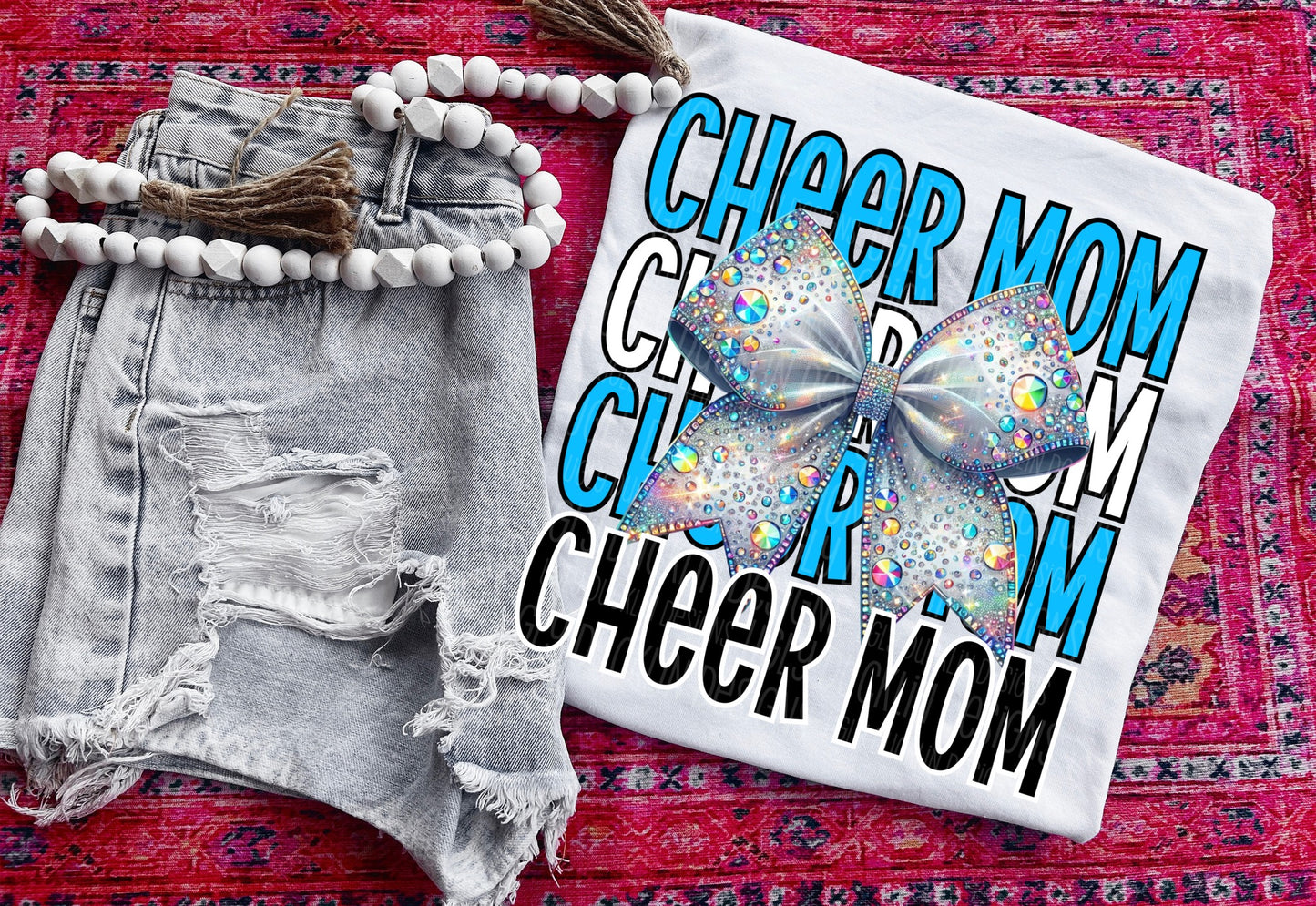 Faux Rhinestones and Cheer Bow Mascot Collection