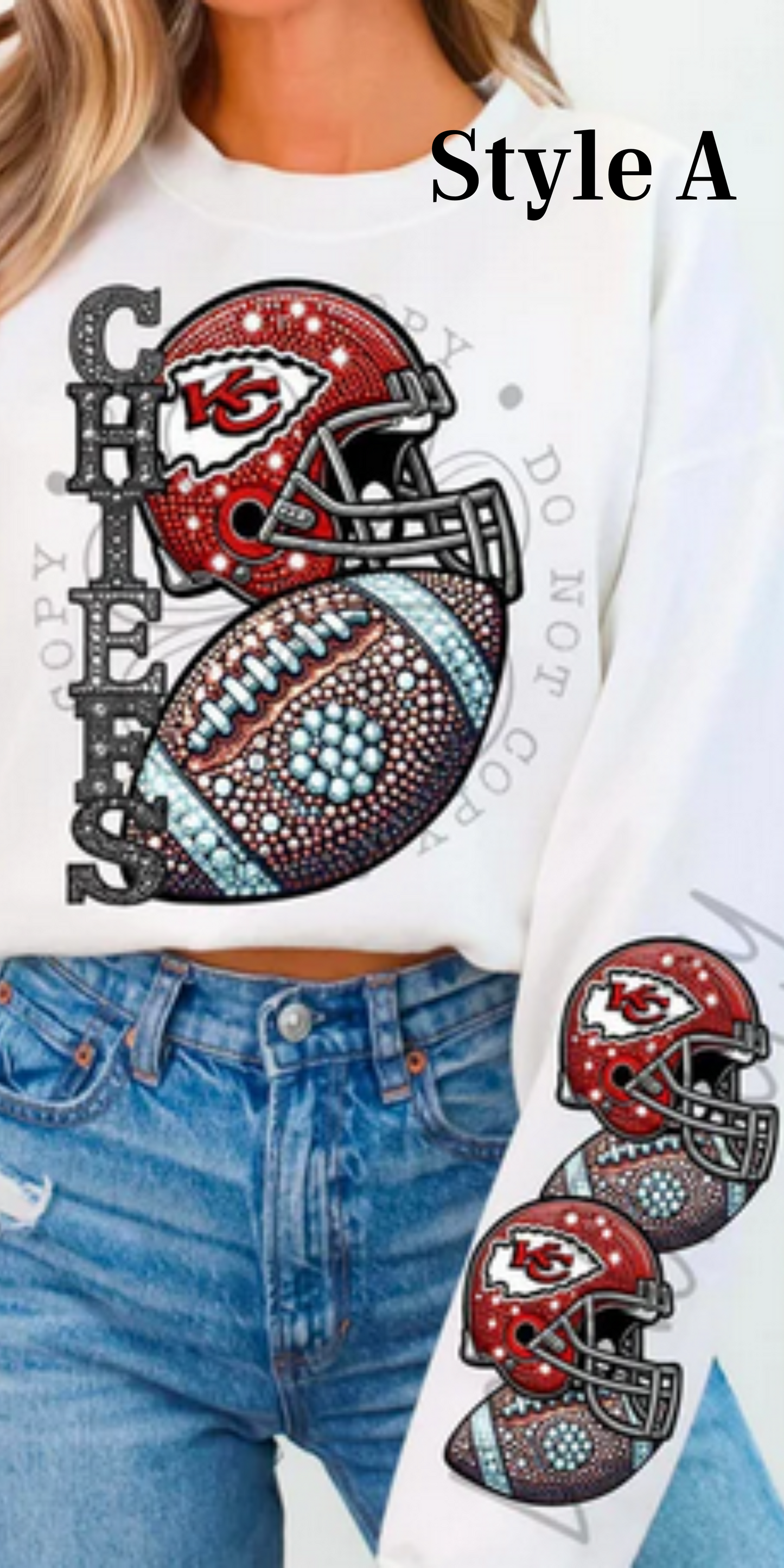 Faux Rhinestones and Embroidery Football Teams Collection