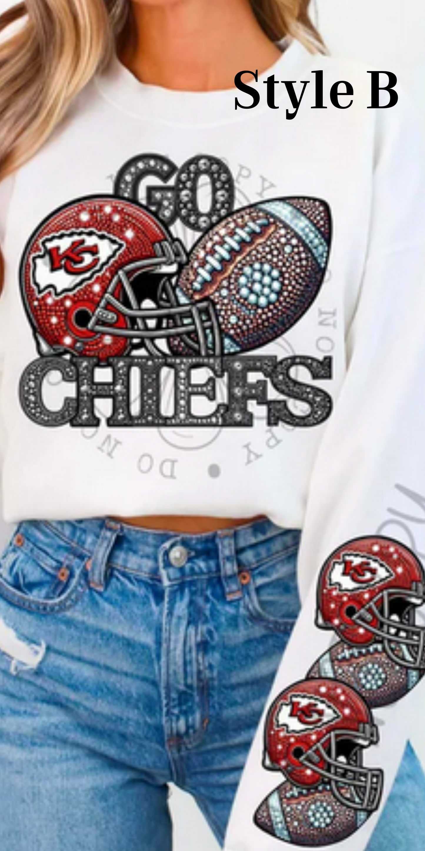 Faux Rhinestones and Embroidery Football Teams Collection