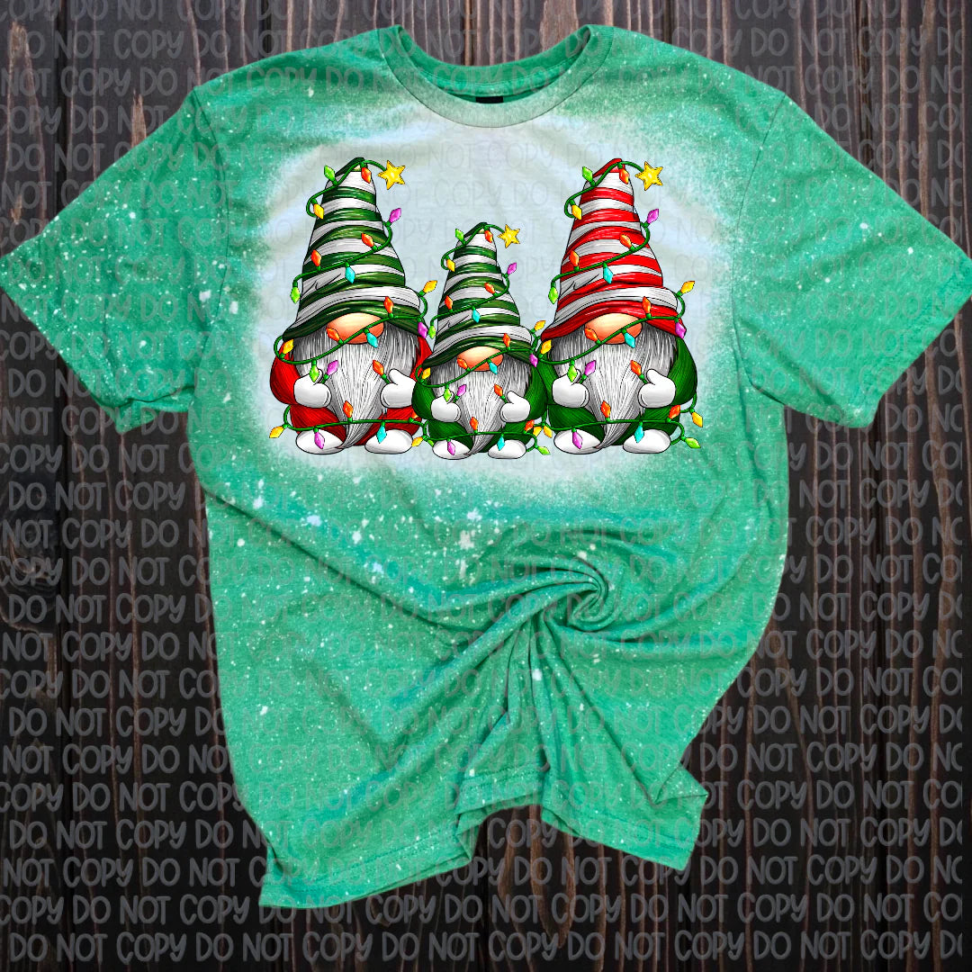 Christmas Gnomes Bleached Tee