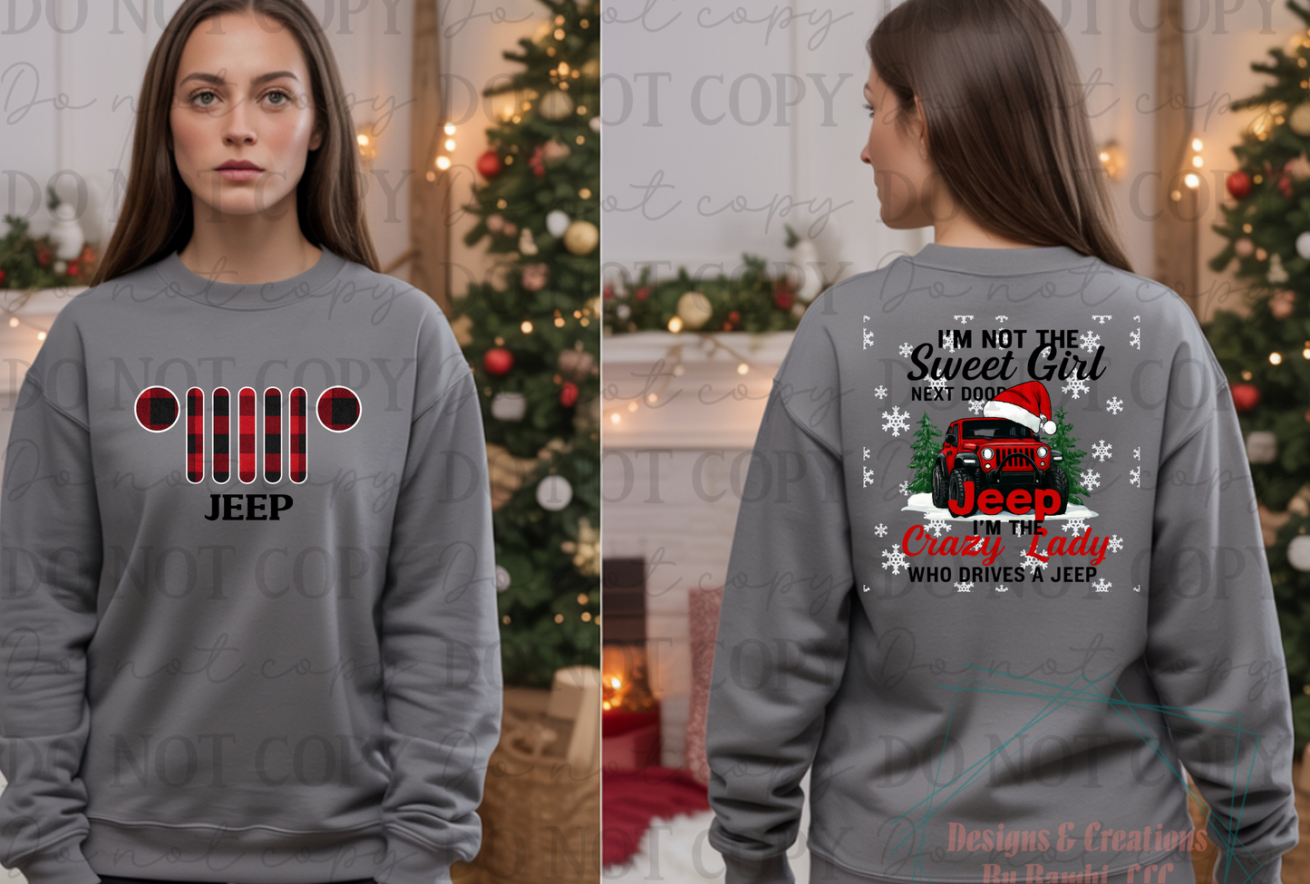 Christmas Jeep Sweet Girl (Front/Back)