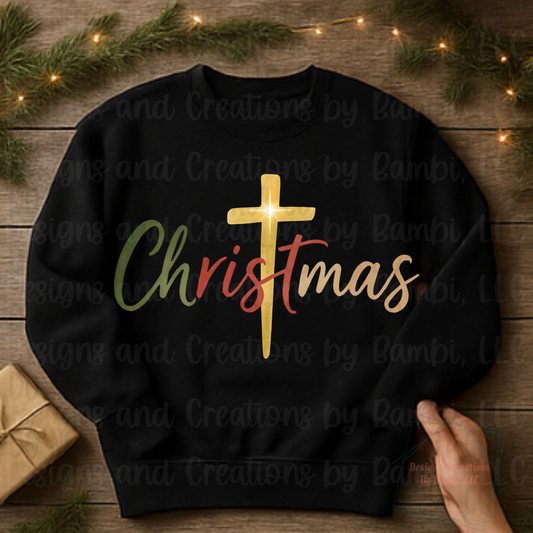 Christmas with Cross Nail