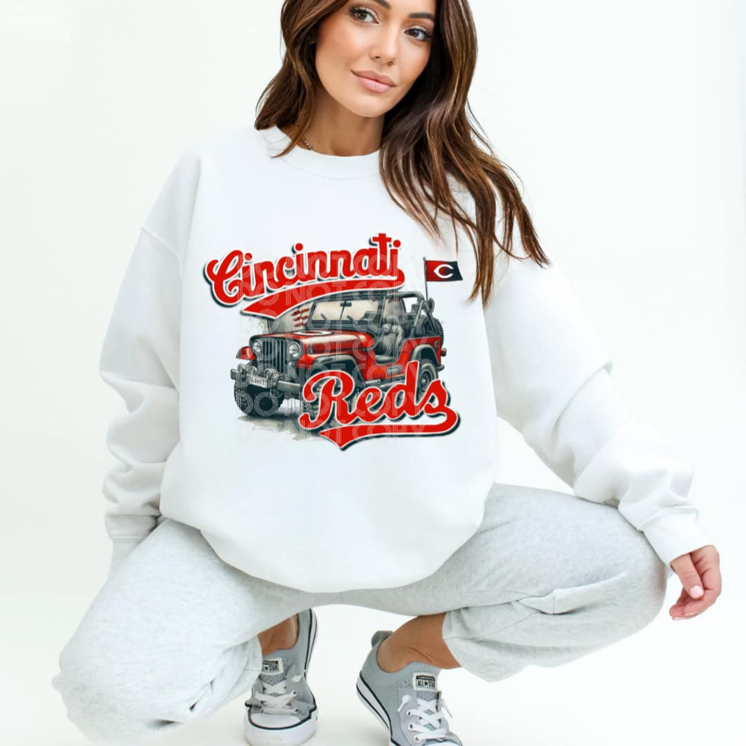 Cincinnati Red with Jeep