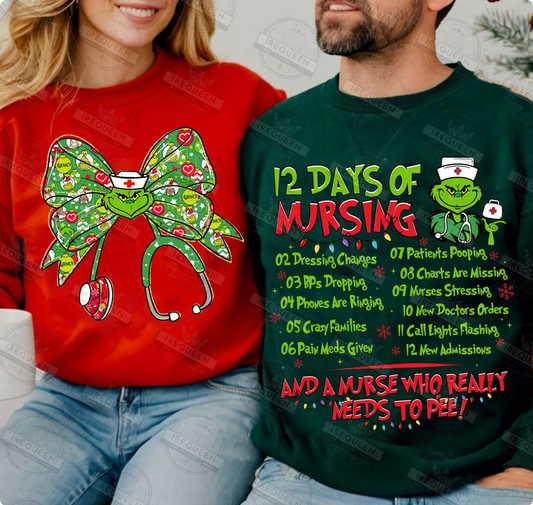 12 Days of Nursing Christmas Style (Front/Back)