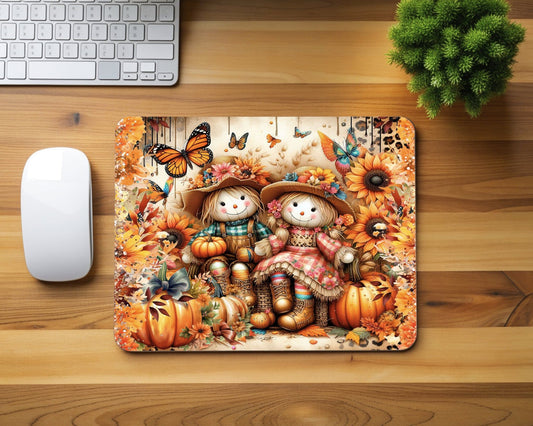 Couple Scarecrow Mouse Pad