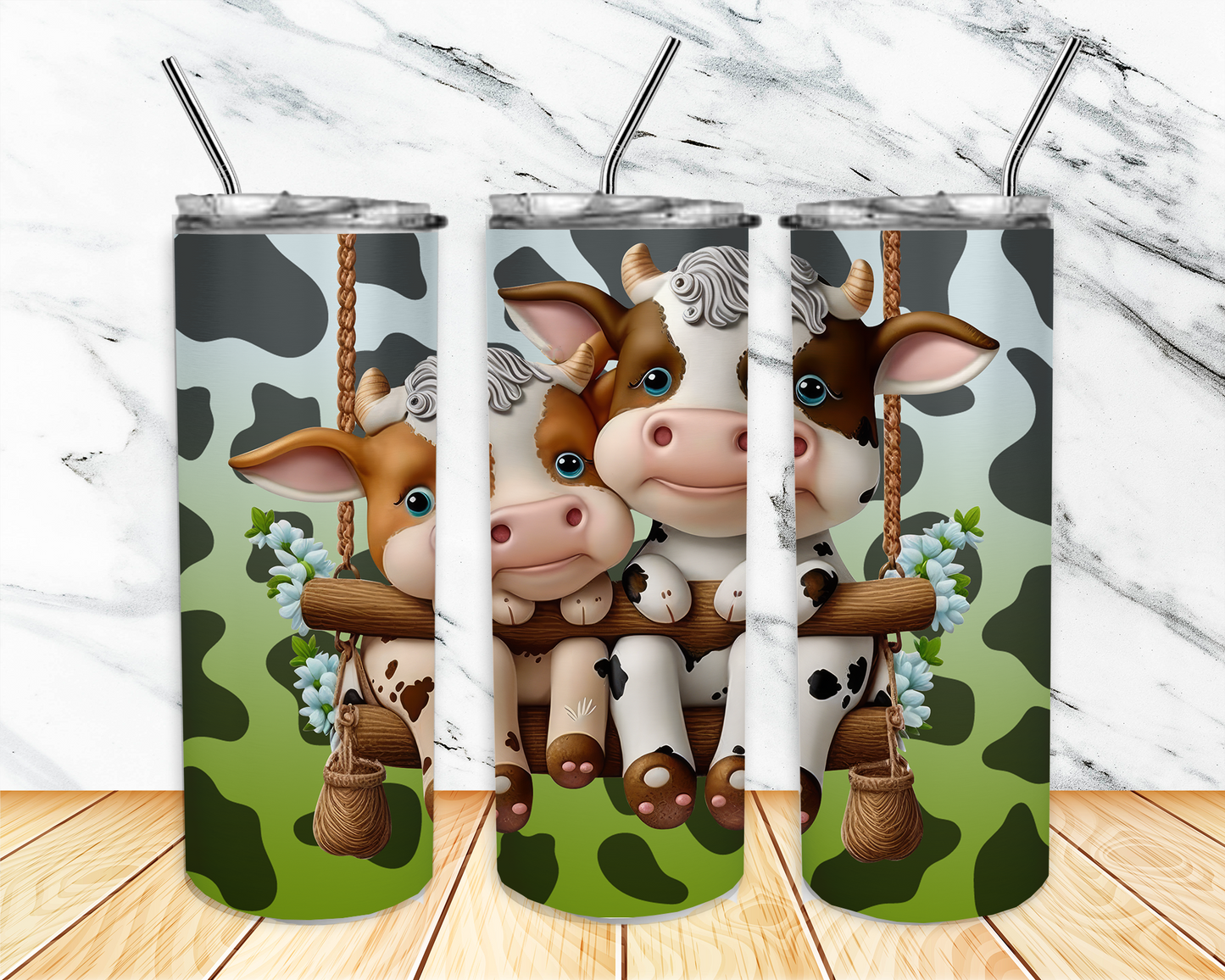 Couple of Cows Swinging Sublimation Tumbler