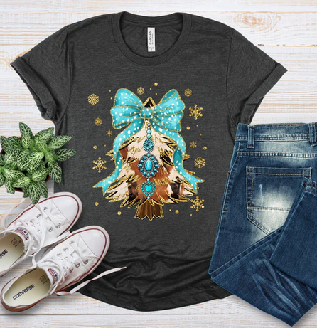 Cowhide Turquoise Christmas Tree