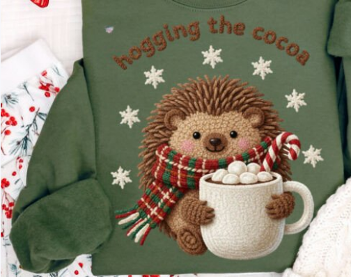 Crochet Christmas Hedgehog
