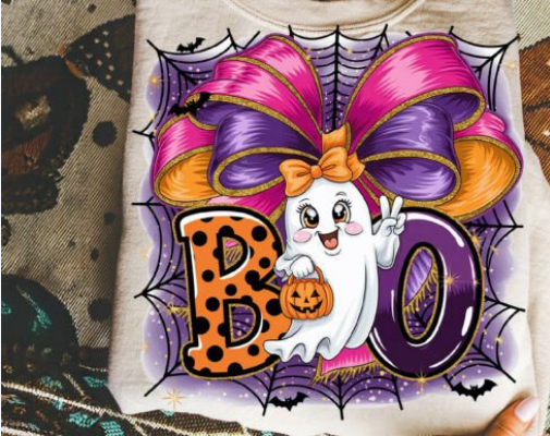 Cute Ghost Boo Bow