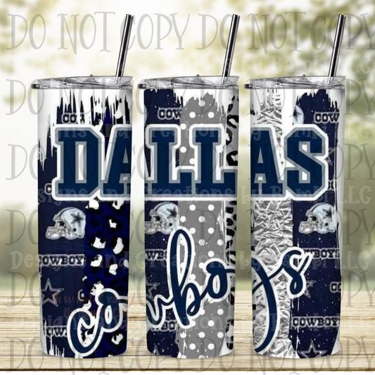 Dallas Cowboys Brushstrokes 20 oz Sublimation Tumbler
