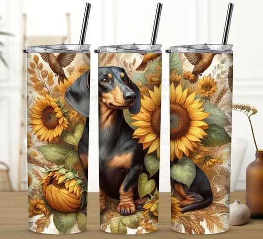 Datson Ducks Sunflowers Sublimation Tumbler