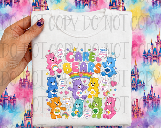 Faux Embroidery Doodle Care Bears