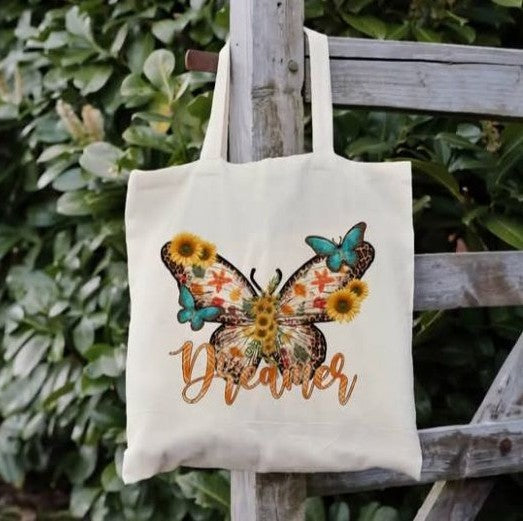 Dreamer with Butterfly Book Bag