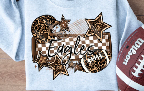 Leopard Football Frame and Stars Mascots Collection