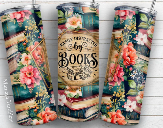 Easily Distracted by Books 20 oz Tumbler