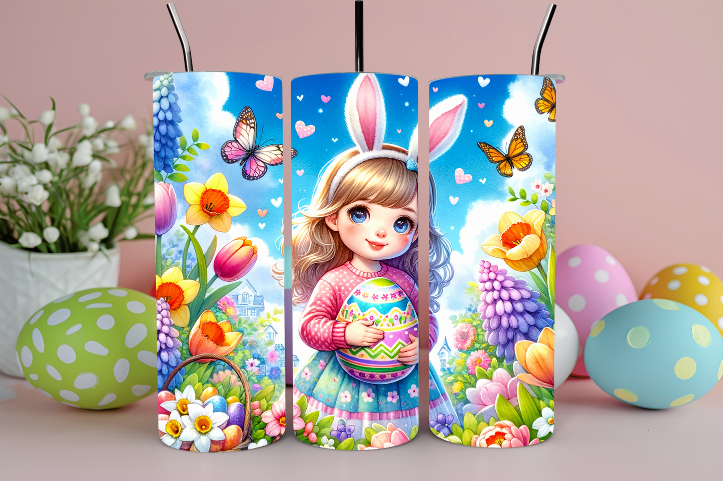 A Collection of A Variety of Easter Themed Tumblers