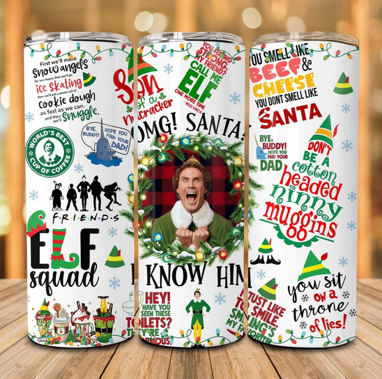 Elf Christmas Sublimation Tumbler