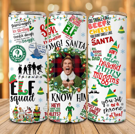 Elf Christmas Sublimation Tumbler