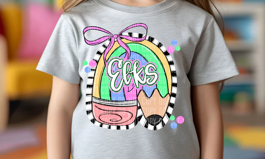 Preppy Pencil Pink Bow Mascots Collection