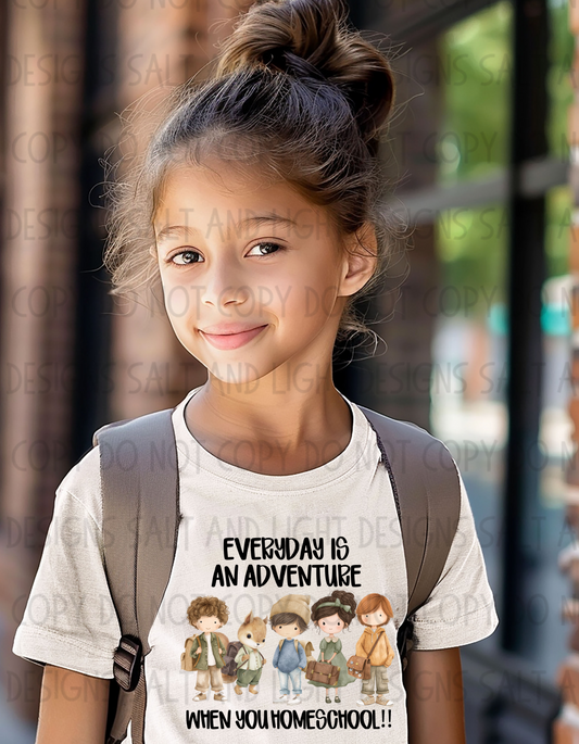 Everyday is an Adventure Homeschool (Black Font)