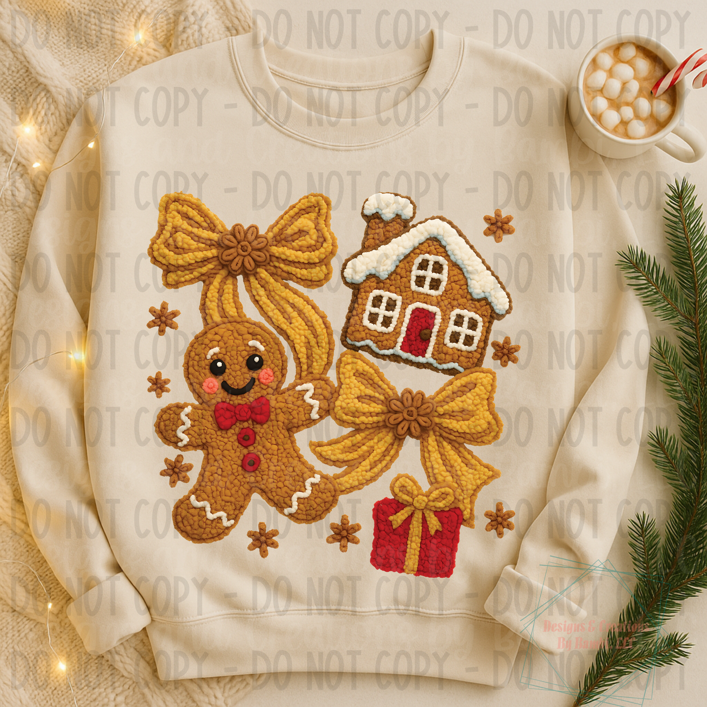 Faux Knit All Things Gingerbread