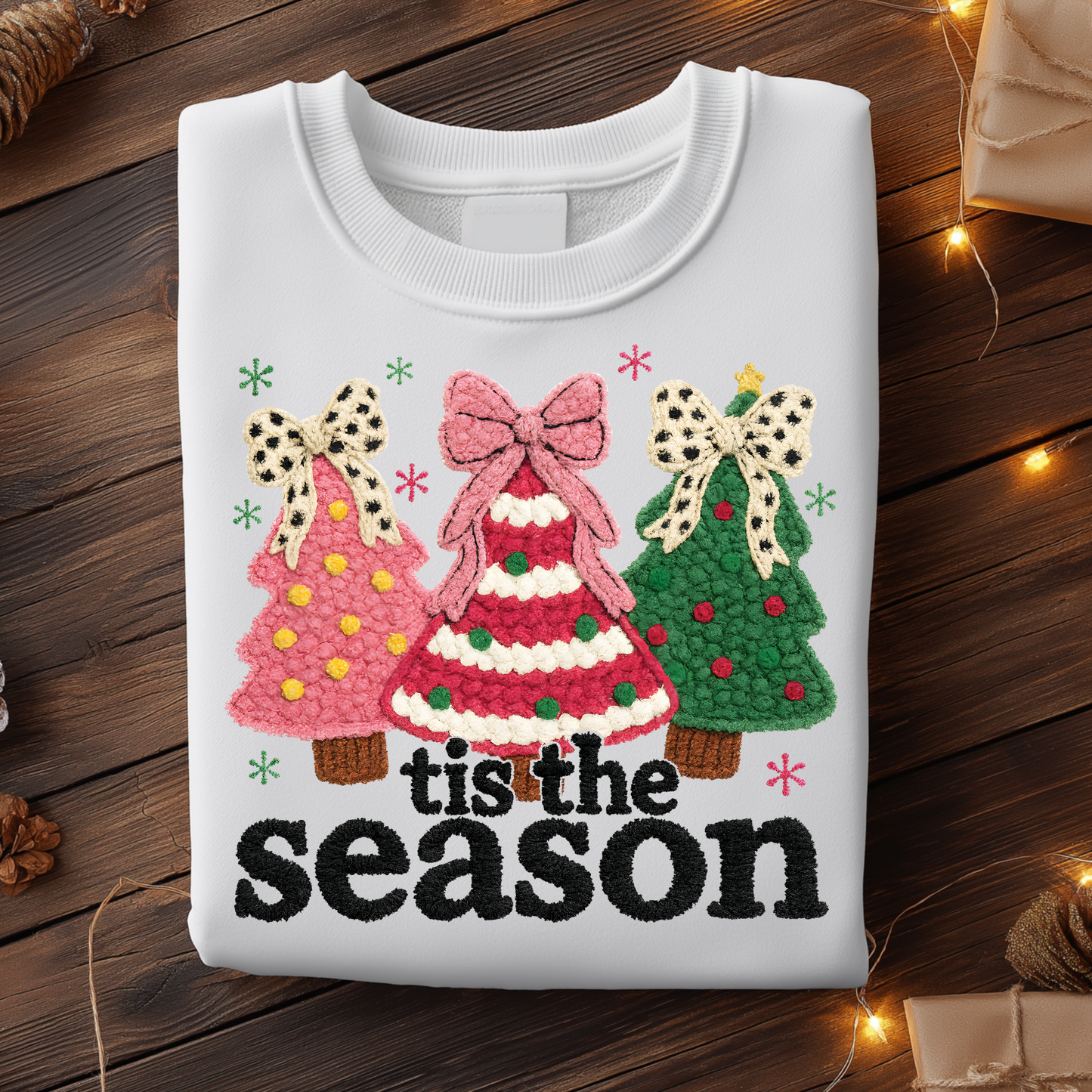 Faux Yarn Tis The Season Tree Cakes