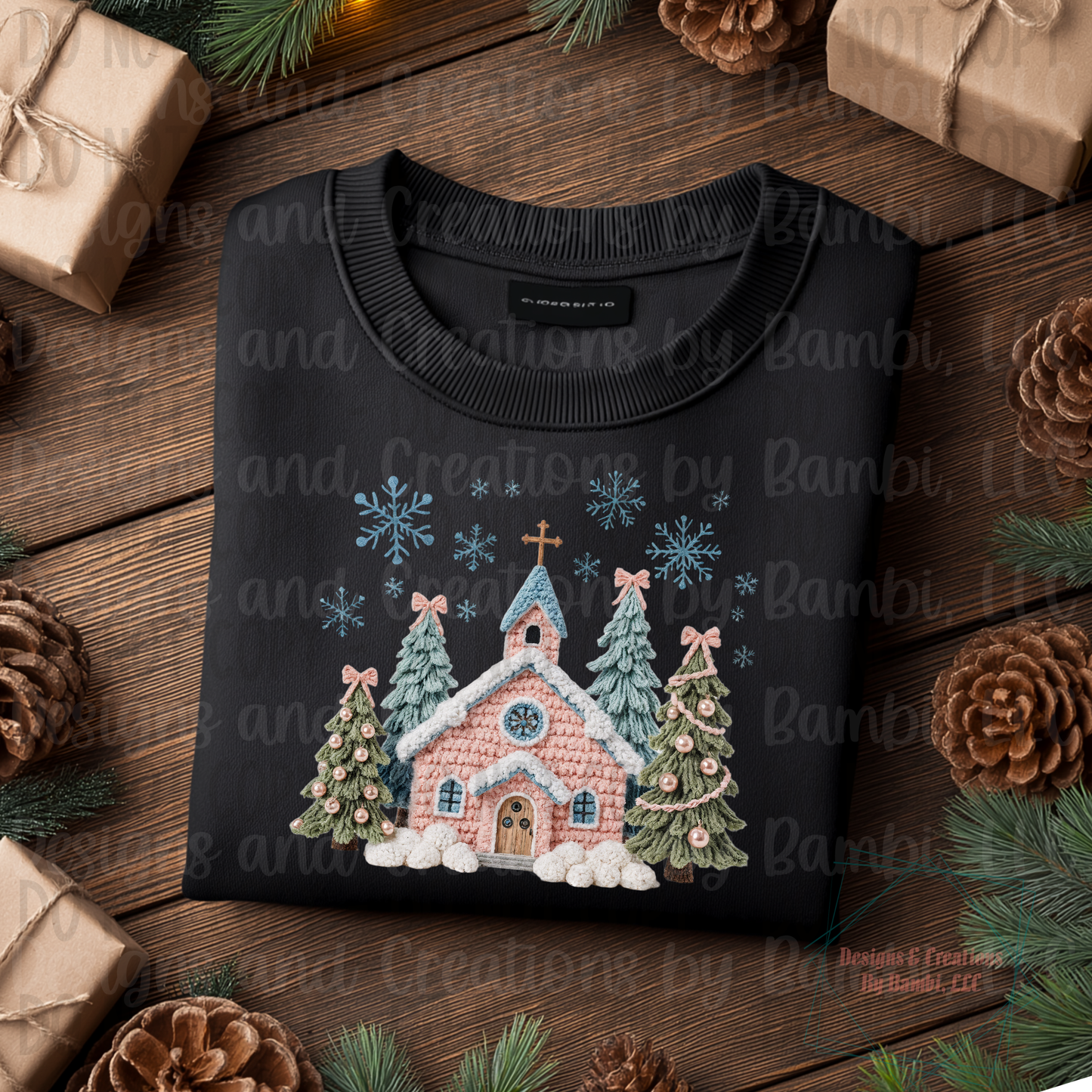 Faux Crocket Festive Christmas Chapel