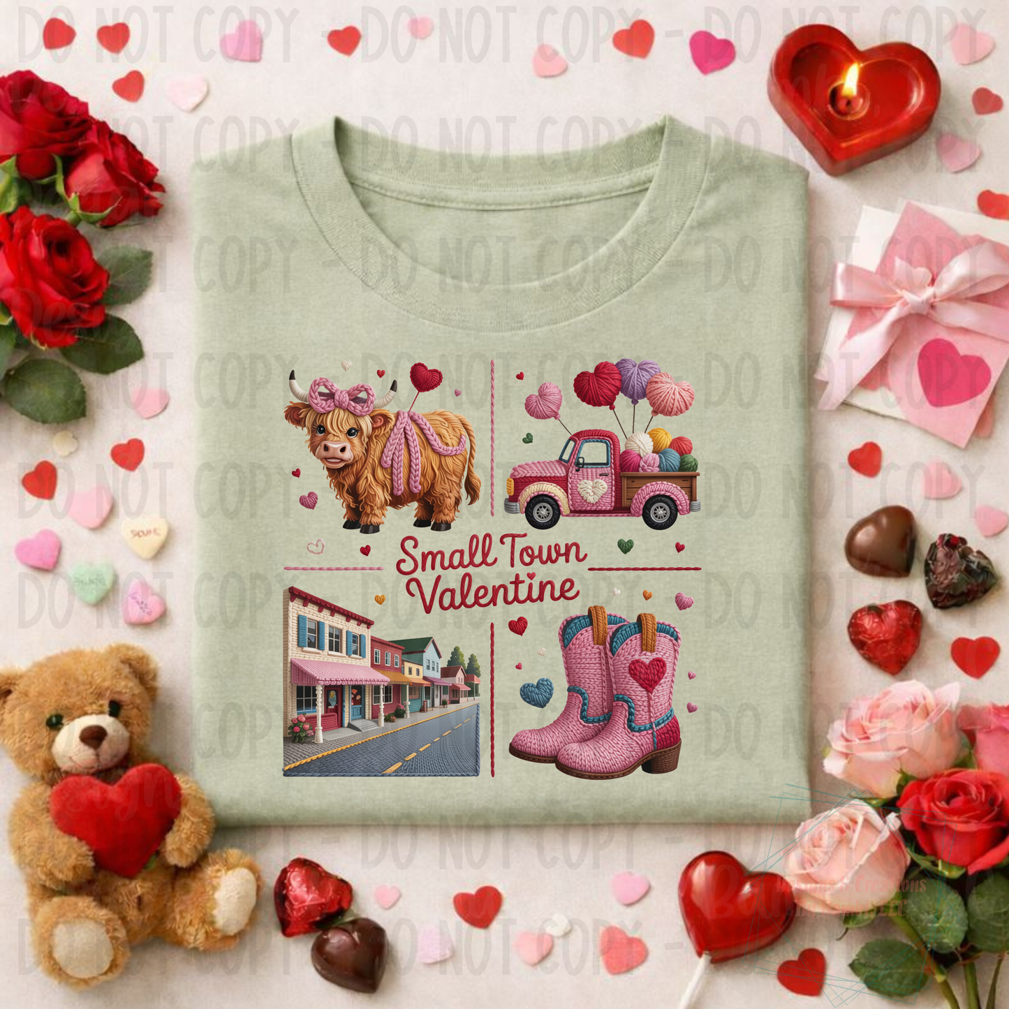 Faux Crochet Small Town Valentine