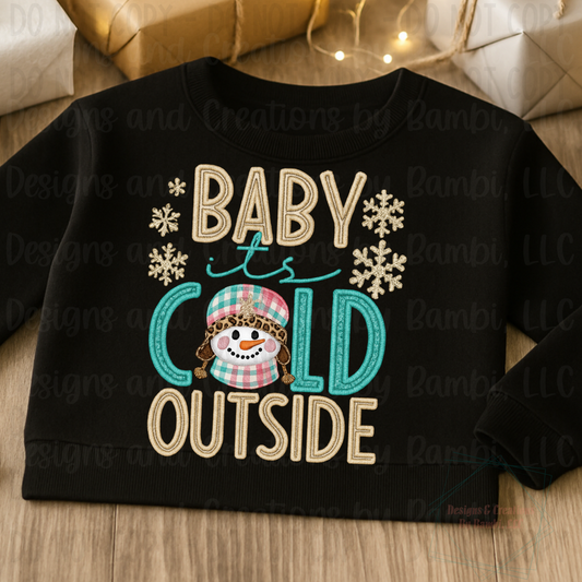 Faux Embroidery Christmas Snowman Collection