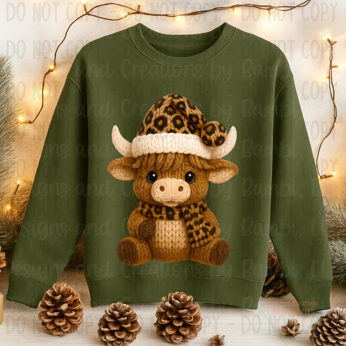 Christmas Highland Cow Digital Bundle Collab