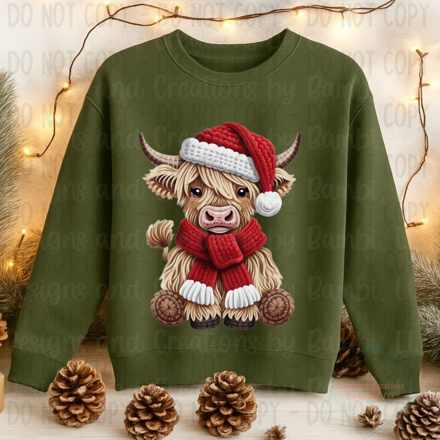 Christmas Highland Cow Digital Bundle Collab