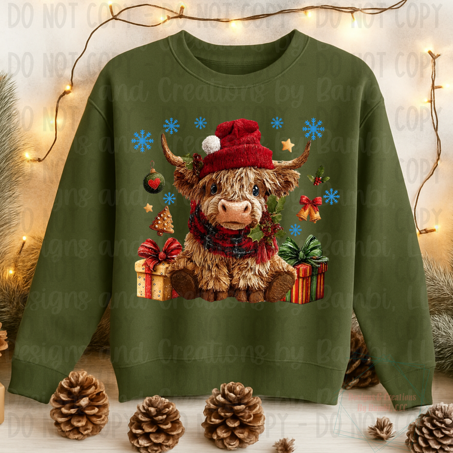 Christmas Highland Cow Digital Bundle Collab