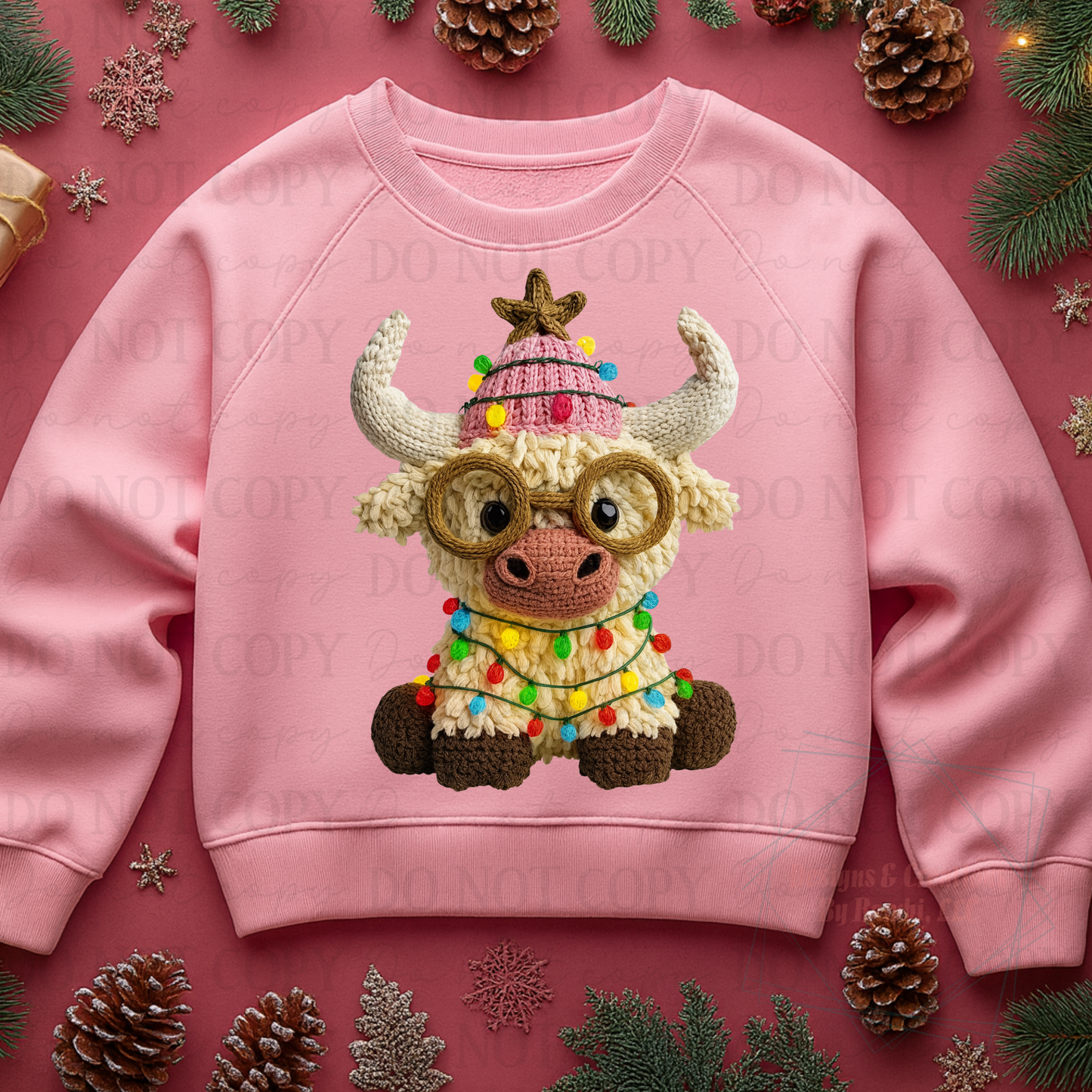 Christmas Highland Cow Digital Bundle Collab