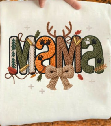 Faux Yarn Hunting Mama Camo