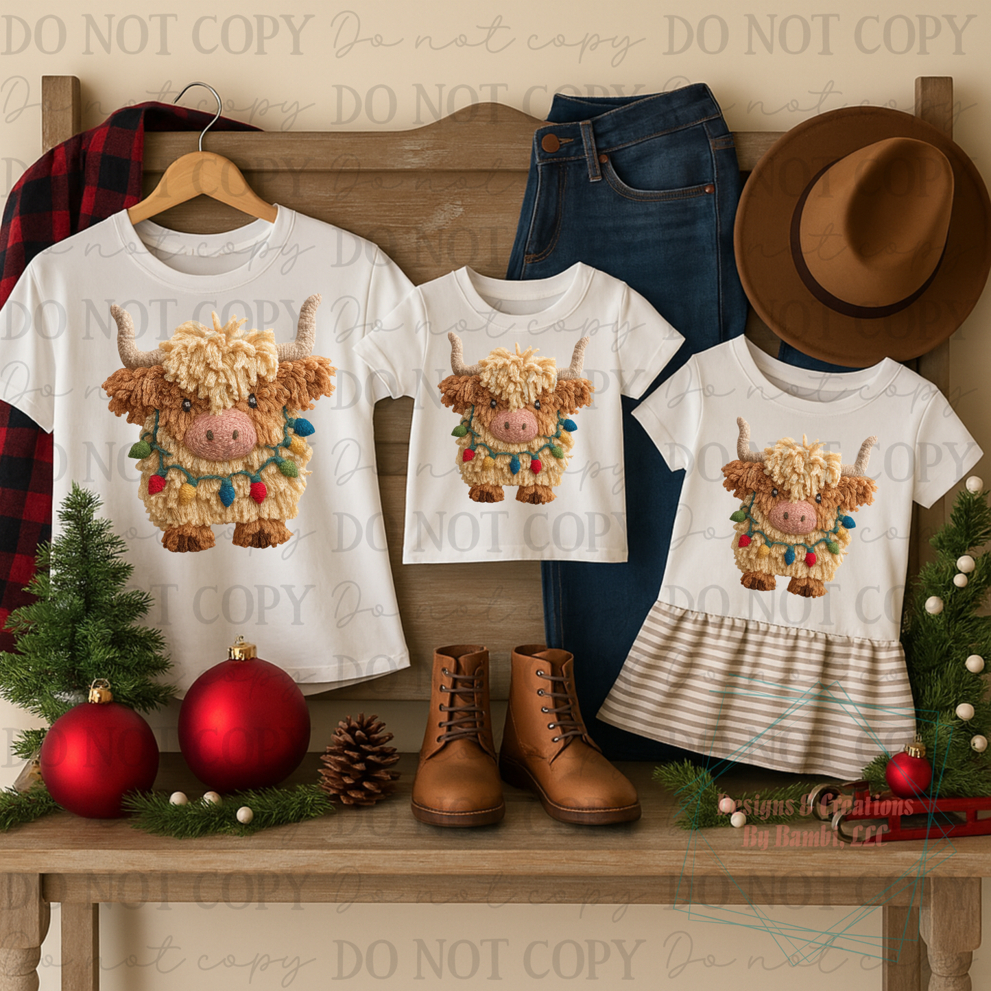 Christmas Highland Cow Digital Bundle Collab