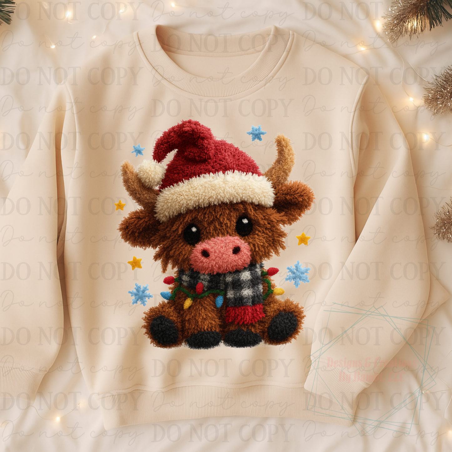 Christmas Highland Cow Digital Bundle Collab