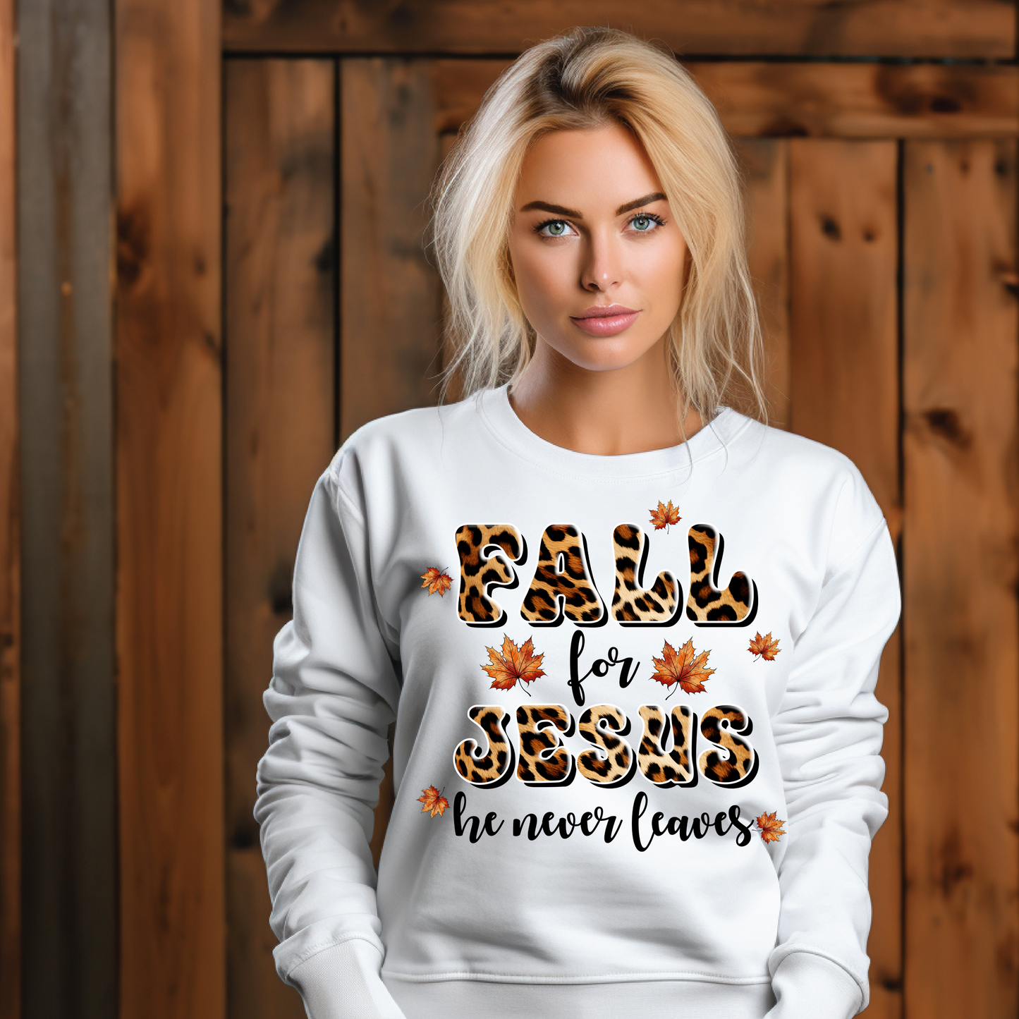 Fall For Jesus Leopard Bubble Font