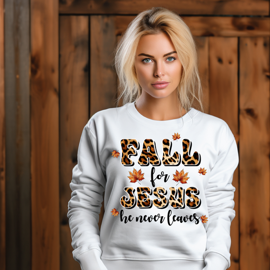 Fall For Jesus Leopard Bubble Font